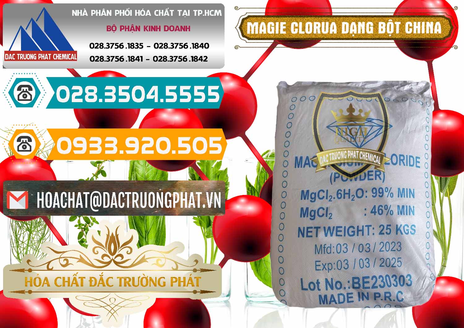Cty chuyên bán - phân phối Magie Clorua – MGCL2 96% Dạng Bột Logo Kim Cương Trung Quốc China - 0387 - Đơn vị cung ứng - phân phối hóa chất tại TP.HCM - congtyhoachat.vn
