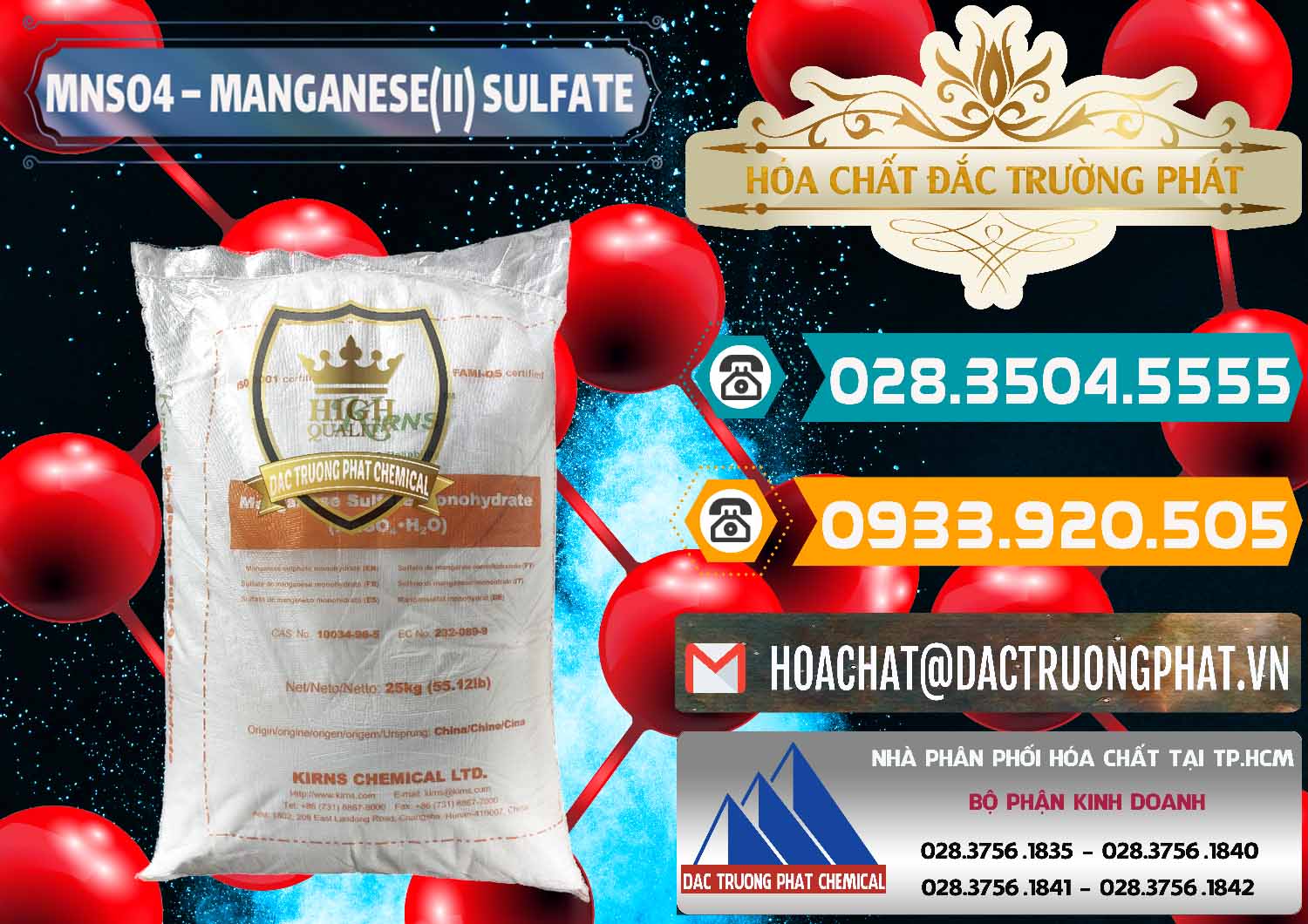 Đơn vị chuyên nhập khẩu - bán MNSO4 – Manganese (II) Sulfate Kirns Trung Quốc China - 0095 - Cty cung cấp - phân phối hóa chất tại TP.HCM - congtyhoachat.vn