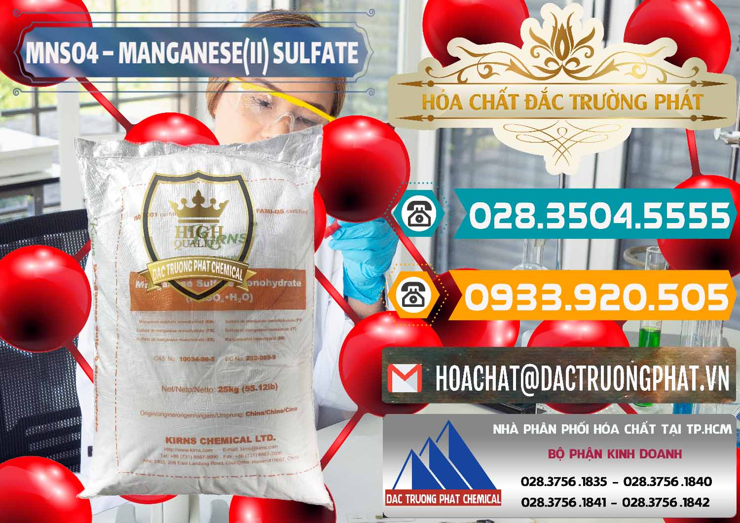 Cty bán & cung cấp MNSO4 – Manganese (II) Sulfate Kirns Trung Quốc China - 0095 - Cty chuyên kinh doanh - phân phối hóa chất tại TP.HCM - congtyhoachat.vn