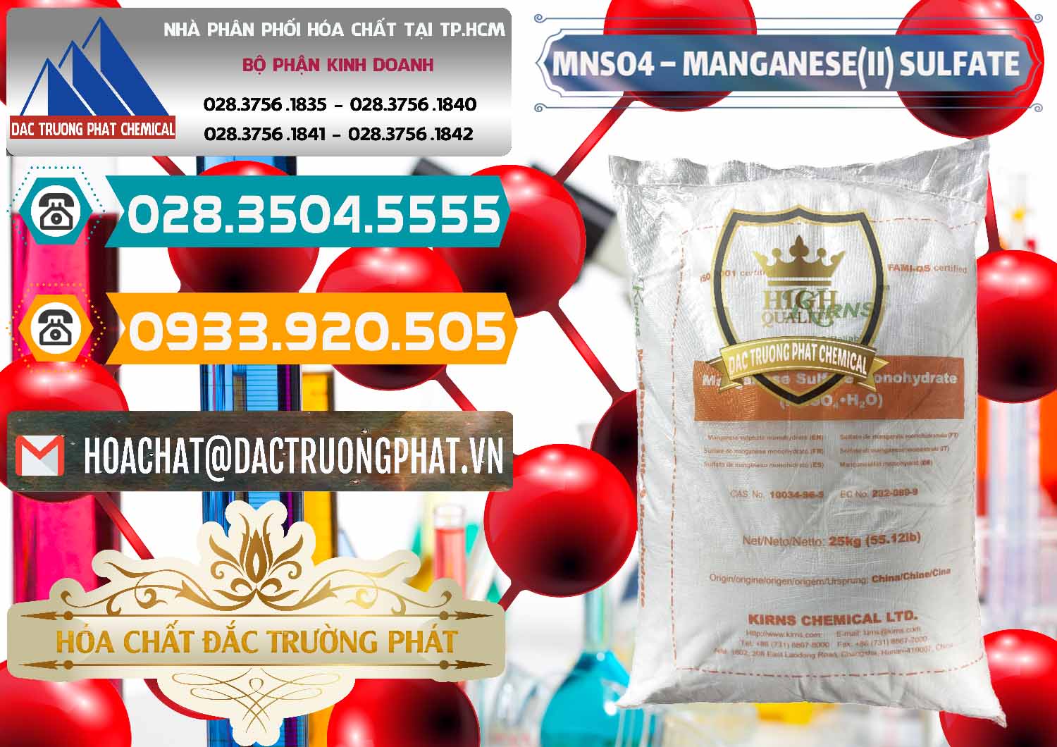 Cty phân phối \ bán MnSO4 - Mangan Sunfat Powder Monohydrate Kirns Trung Quốc China tại Bình Phước Công ty chuyên bán _ cung ứng MNSO4 – Manganese (II) Sulfate Kirns Trung Quốc China - 0095 - Cty kinh doanh ( phân phối ) hóa chất tại TP.HCM - congtyhoachat.vn