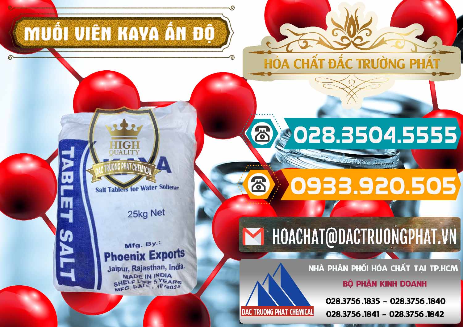 Nơi chuyên phân phối ( bán ) Muối NaCL – Sodium Chloride Dạng Viên Tablets Kaya Ấn Độ India - 0368 - Cty nhập khẩu và cung cấp hóa chất tại TP.HCM - congtyhoachat.vn