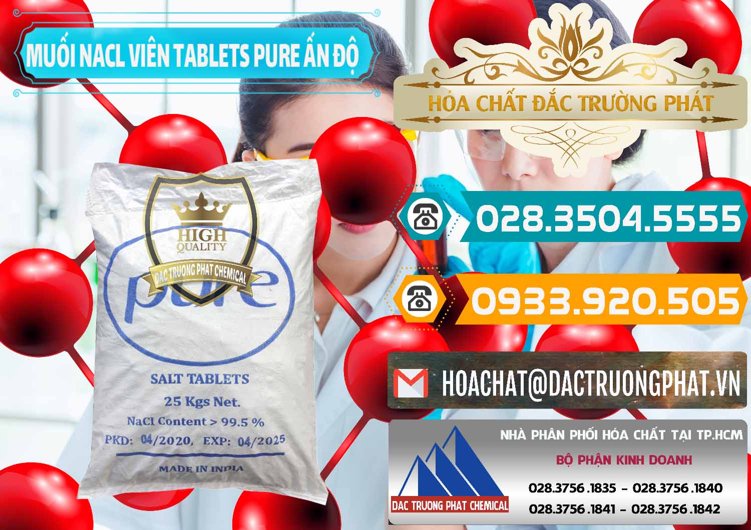 Nhà nhập khẩu _ bán Muối NaCL – Sodium Chloride Dạng Viên Tablets Pure Ấn Độ India - 0294 - Nơi chuyên phân phối _ kinh doanh hóa chất tại TP.HCM - congtyhoachat.vn
