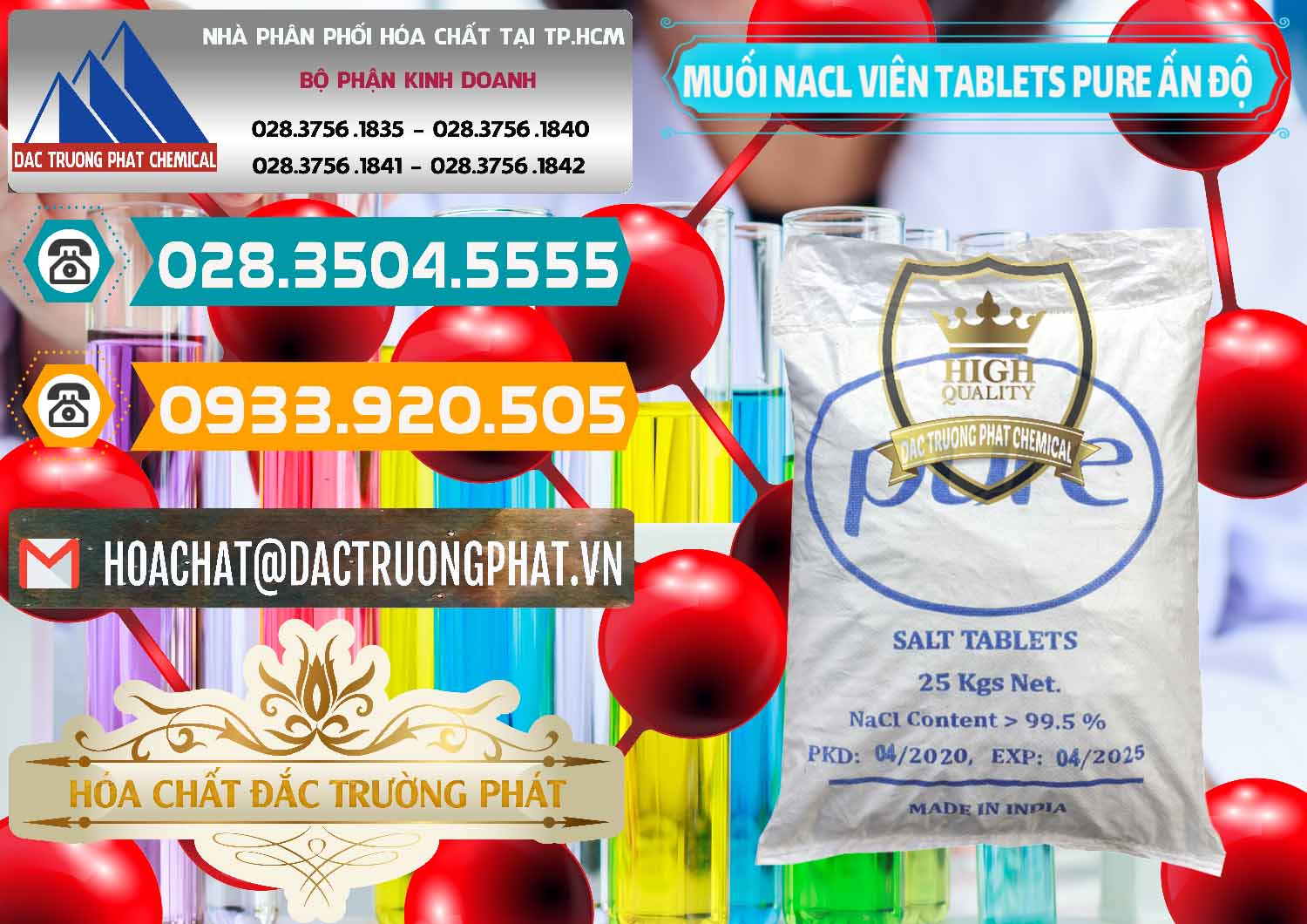 Công ty phân phối - bán Muối NaCL – Sodium Chloride Dạng Viên Tablets Pure Ấn Độ India - 0294 - Công ty chuyên nhập khẩu và cung cấp hóa chất tại TP.HCM - congtyhoachat.vn
