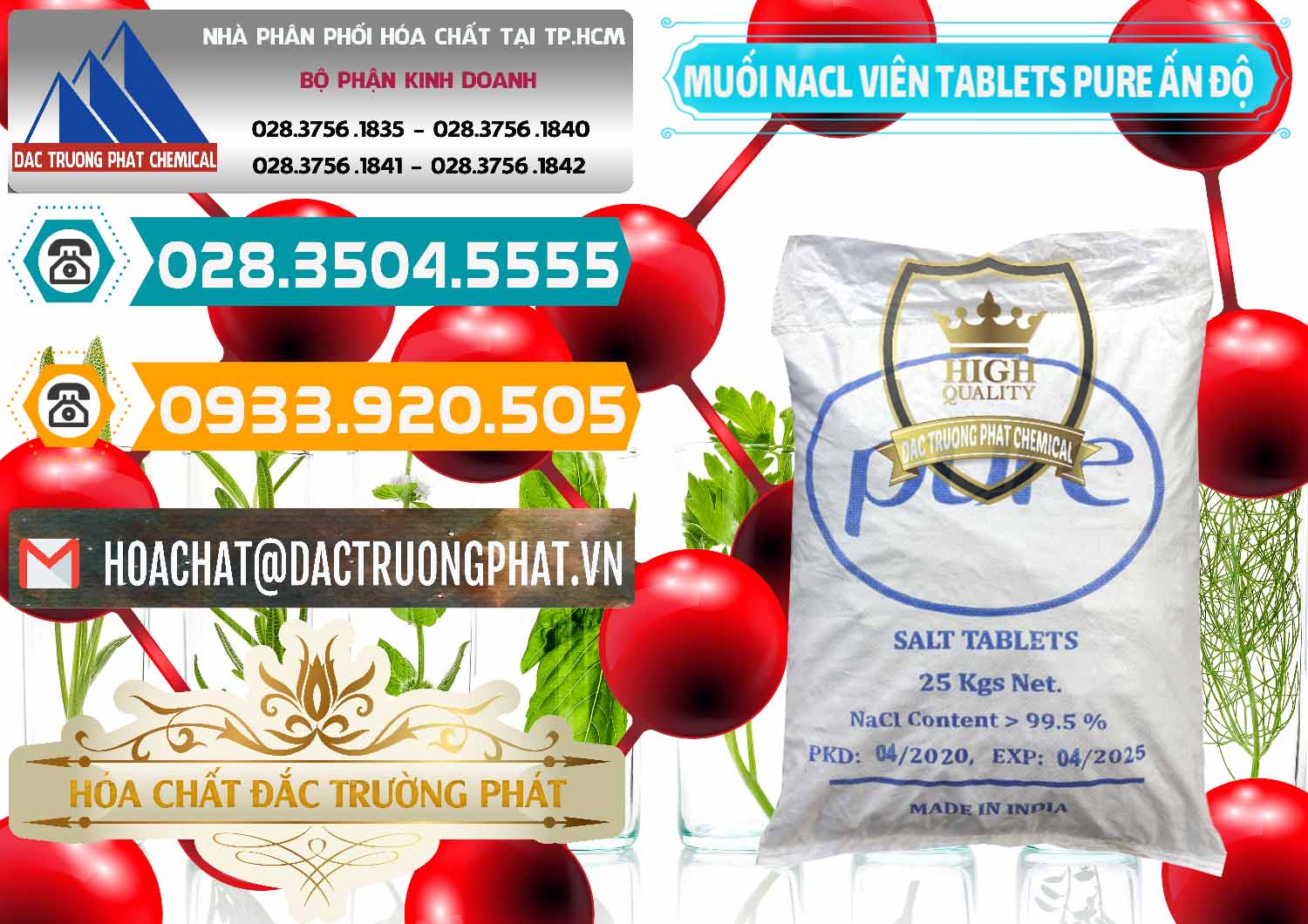 Cung cấp và bán Muối NaCL – Sodium Chloride Dạng Viên Tablets Pure Ấn Độ India - 0294 - Nơi phân phối - cung cấp hóa chất tại TP.HCM - congtyhoachat.vn