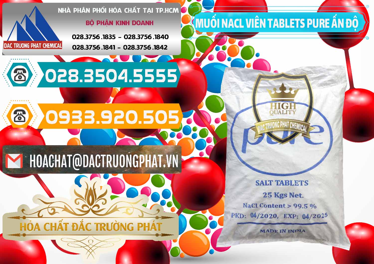Nơi chuyên nhập khẩu và bán Muối NaCL – Sodium Chloride Dạng Viên Tablets Pure Ấn Độ India - 0294 - Cung ứng & phân phối hóa chất tại TP.HCM - congtyhoachat.vn
