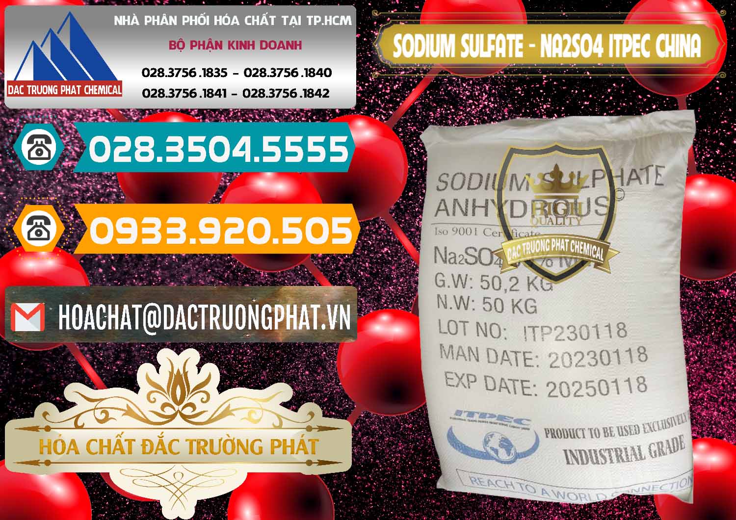 Nơi bán & phân phối Sodium Sulphate - Muối Sunfat Na2SO4 ITPEC Trung Quốc China - 0340 - Nơi chuyên bán & phân phối hóa chất tại TP.HCM - congtyhoachat.vn