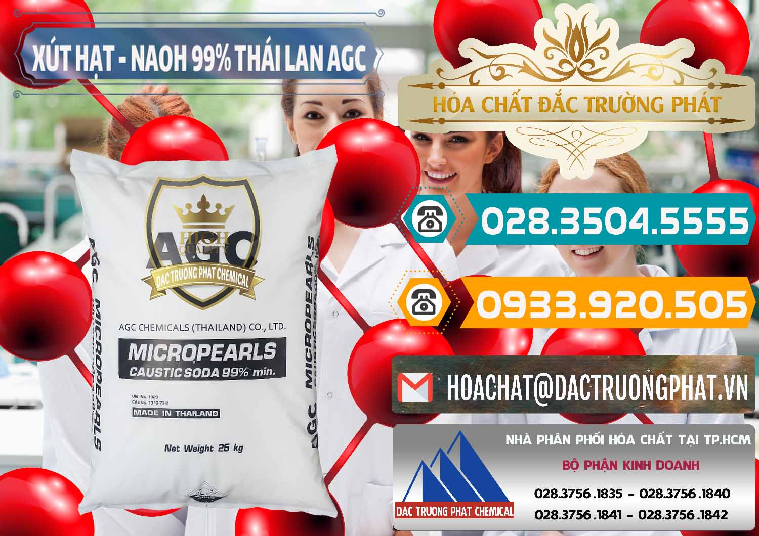 Công ty bán ( phân phối ) Xút Hạt - NaOH Bột 99% AGC Thái Lan - 0168 - Chuyên kinh doanh & phân phối hóa chất tại TP.HCM - congtyhoachat.vn