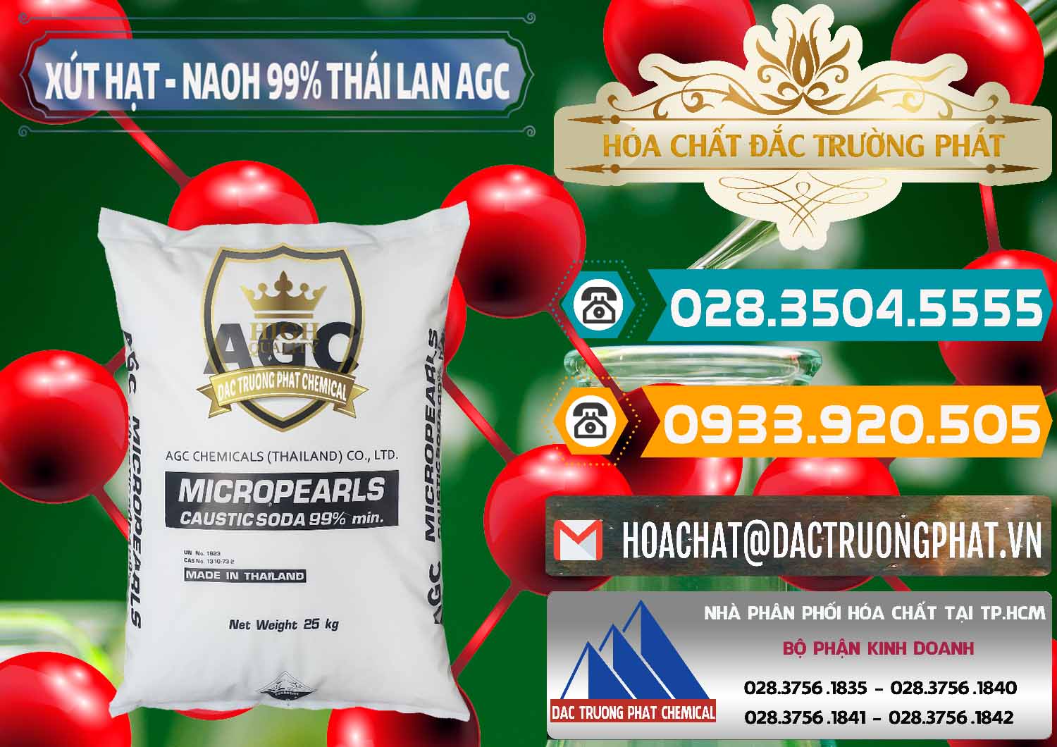 Cung cấp & bán Xút Hạt - NaOH Bột 99% AGC Thái Lan - 0168 - Nơi chuyên nhập khẩu ( phân phối ) hóa chất tại TP.HCM - congtyhoachat.vn