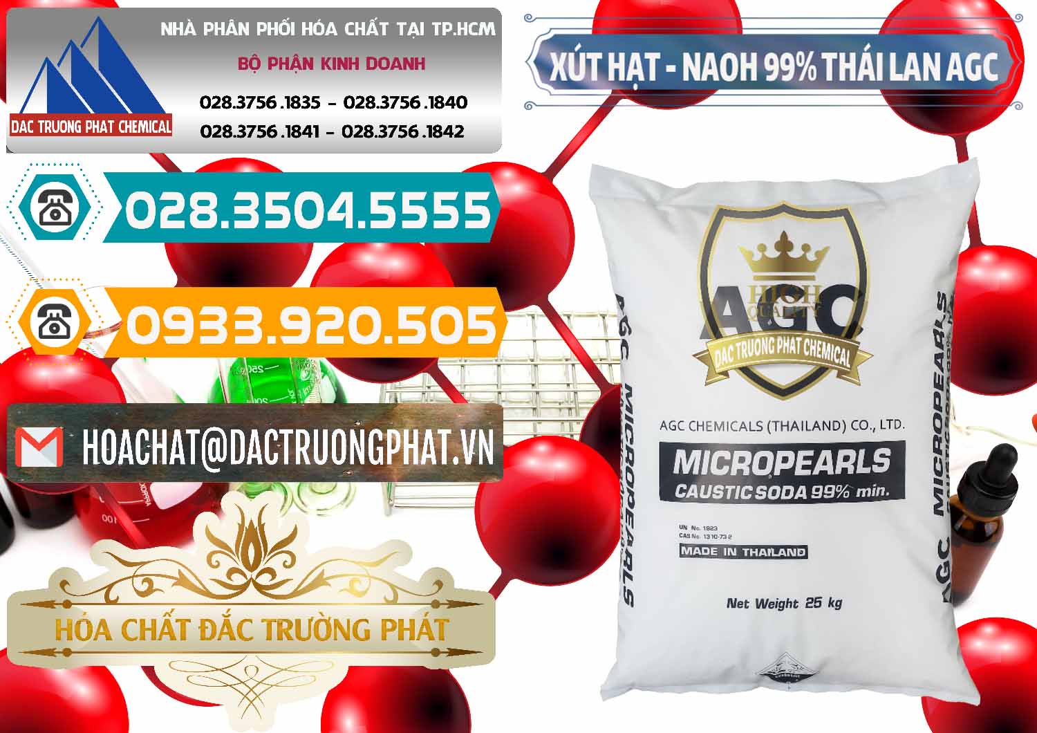Nơi kinh doanh - bán Xút Hạt - NaOH Bột 99% AGC Thái Lan - 0168 - Nơi chuyên phân phối - nhập khẩu hóa chất tại TP.HCM - congtyhoachat.vn