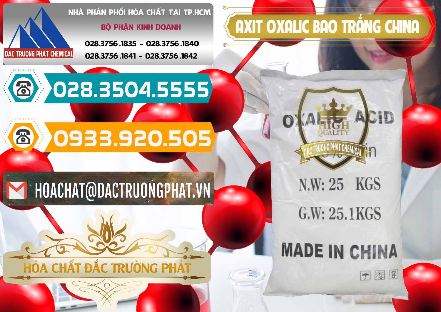Nơi phân phối _ bán Acid Oxalic – Axit Oxalic 99.6% Bao Trắng Trung Quốc China - 0270 - Công ty phân phối và cung cấp hóa chất tại TP.HCM - congtyhoachat.vn