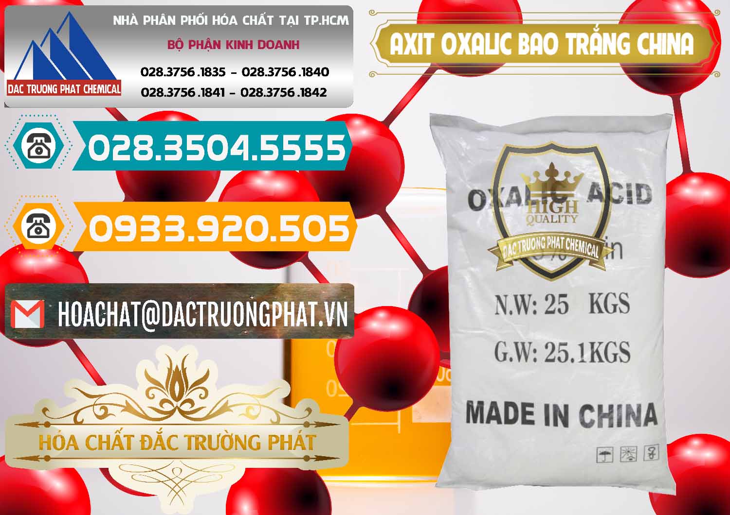 Công ty bán ( cung ứng ) Acid Oxalic – Axit Oxalic 99.6% Bao Trắng Trung Quốc China - 0270 - Đơn vị chuyên cung cấp & bán hóa chất tại TP.HCM - congtyhoachat.vn