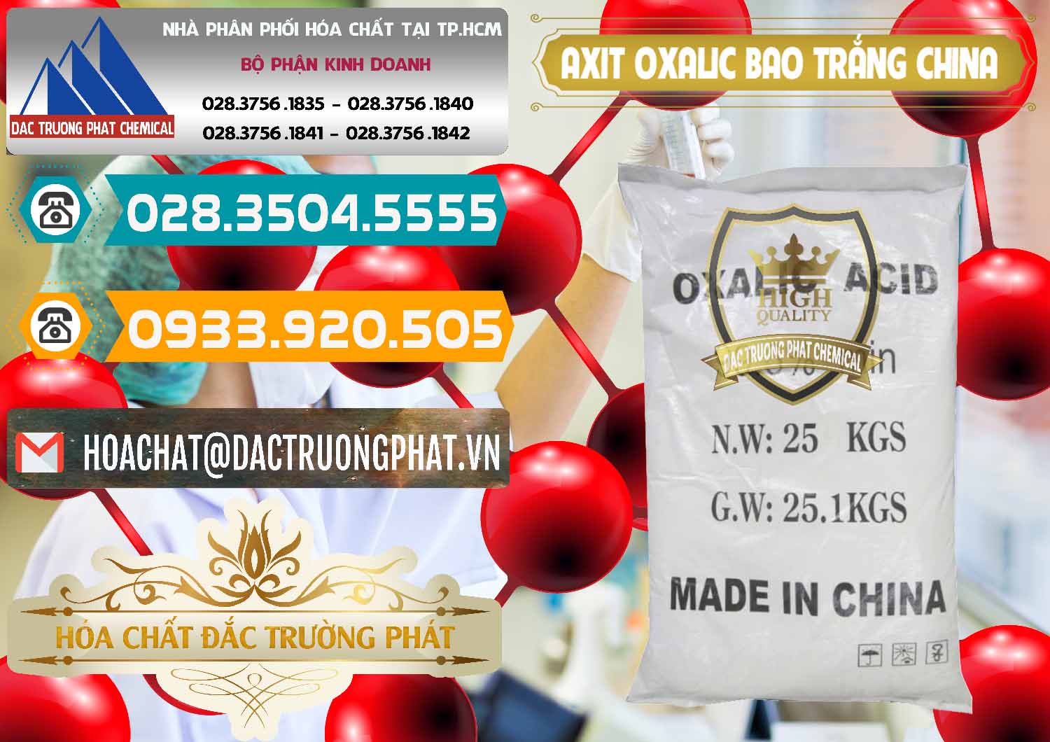 Nơi chuyên cung ứng & bán Acid Oxalic – Axit Oxalic 99.6% Bao Trắng Trung Quốc China - 0270 - Cty cung cấp - phân phối hóa chất tại TP.HCM - congtyhoachat.vn