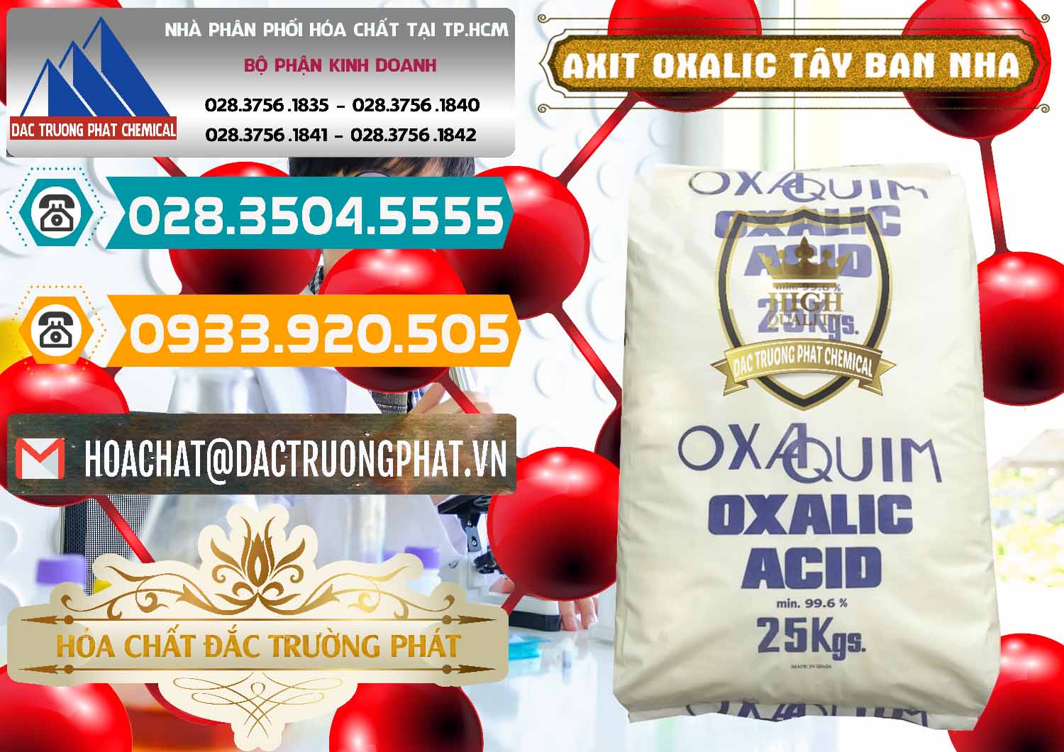 Nơi phân phối - bán Acid Oxalic – Axit Oxalic 99.6% Tây Ban Nha Spain - 0269 - Đơn vị chuyên phân phối - bán hóa chất tại TP.HCM - congtyhoachat.vn