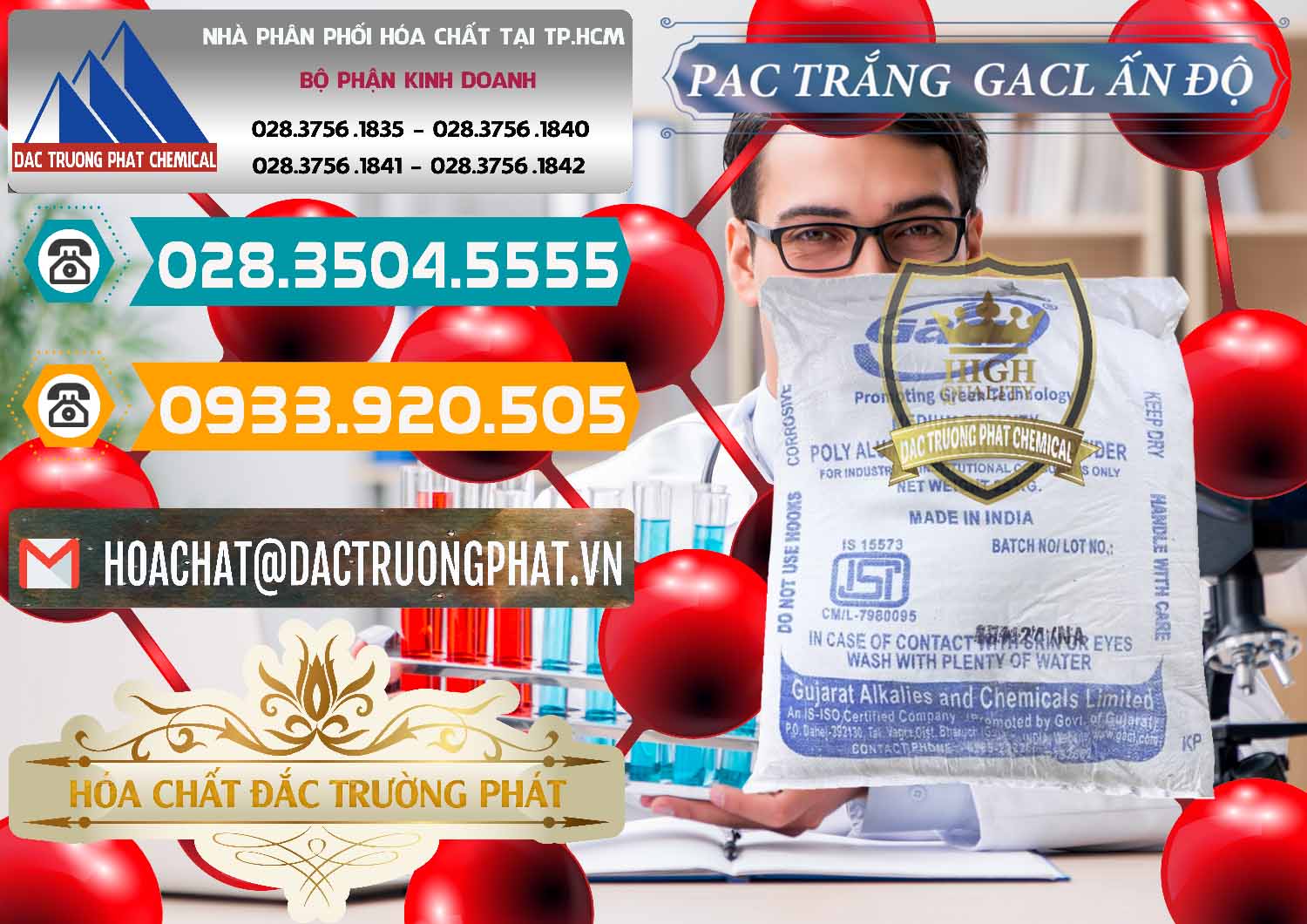 Nơi chuyên cung cấp ( bán ) PAC - Polyaluminium Chloride Trắng GACL Ấn Độ India - 0266 - Đơn vị chuyên kinh doanh & phân phối hóa chất tại TP.HCM - congtyhoachat.vn