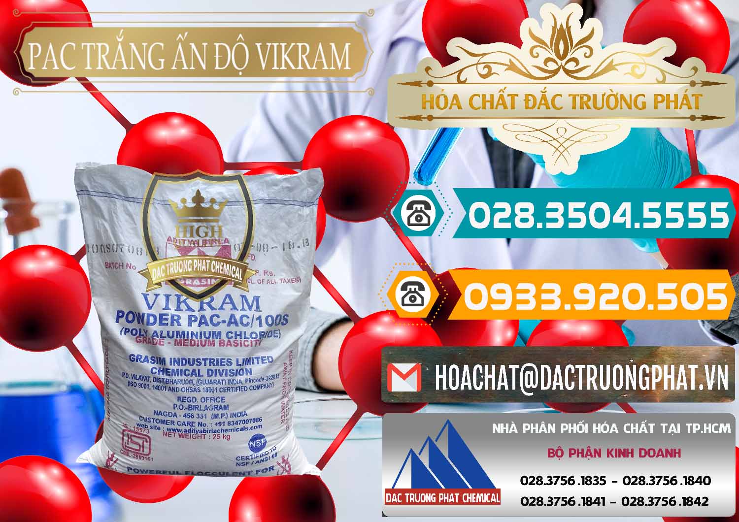Chuyên bán và cung ứng PAC - Polyaluminium Chloride Ấn Độ India Vikram - 0120 - Đơn vị kinh doanh và phân phối hóa chất tại TP.HCM - congtyhoachat.vn