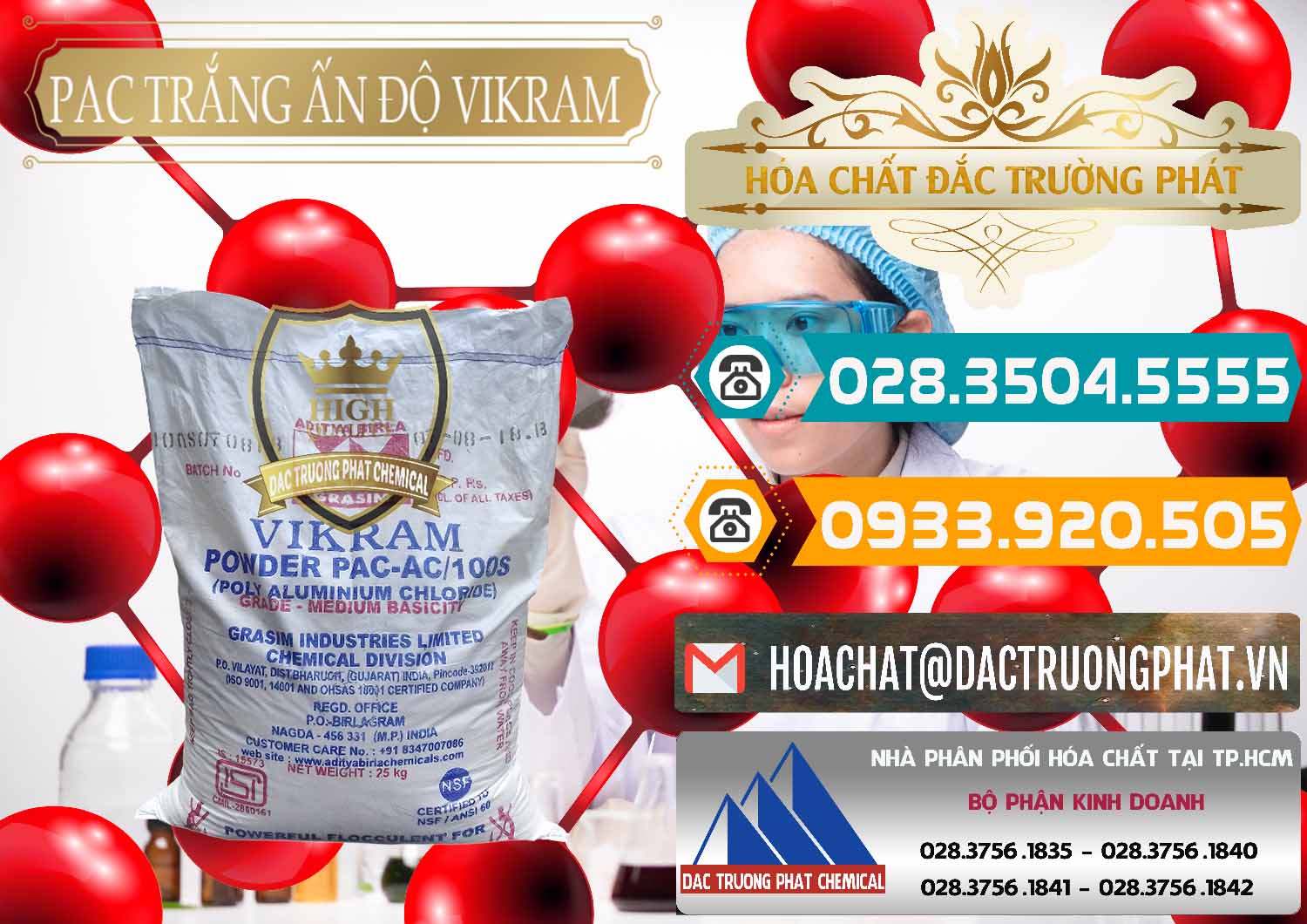 Chuyên bán và cung cấp PAC - Polyaluminium Chloride Ấn Độ India Vikram - 0120 - Đơn vị cung cấp ( bán ) hóa chất tại TP.HCM - congtyhoachat.vn