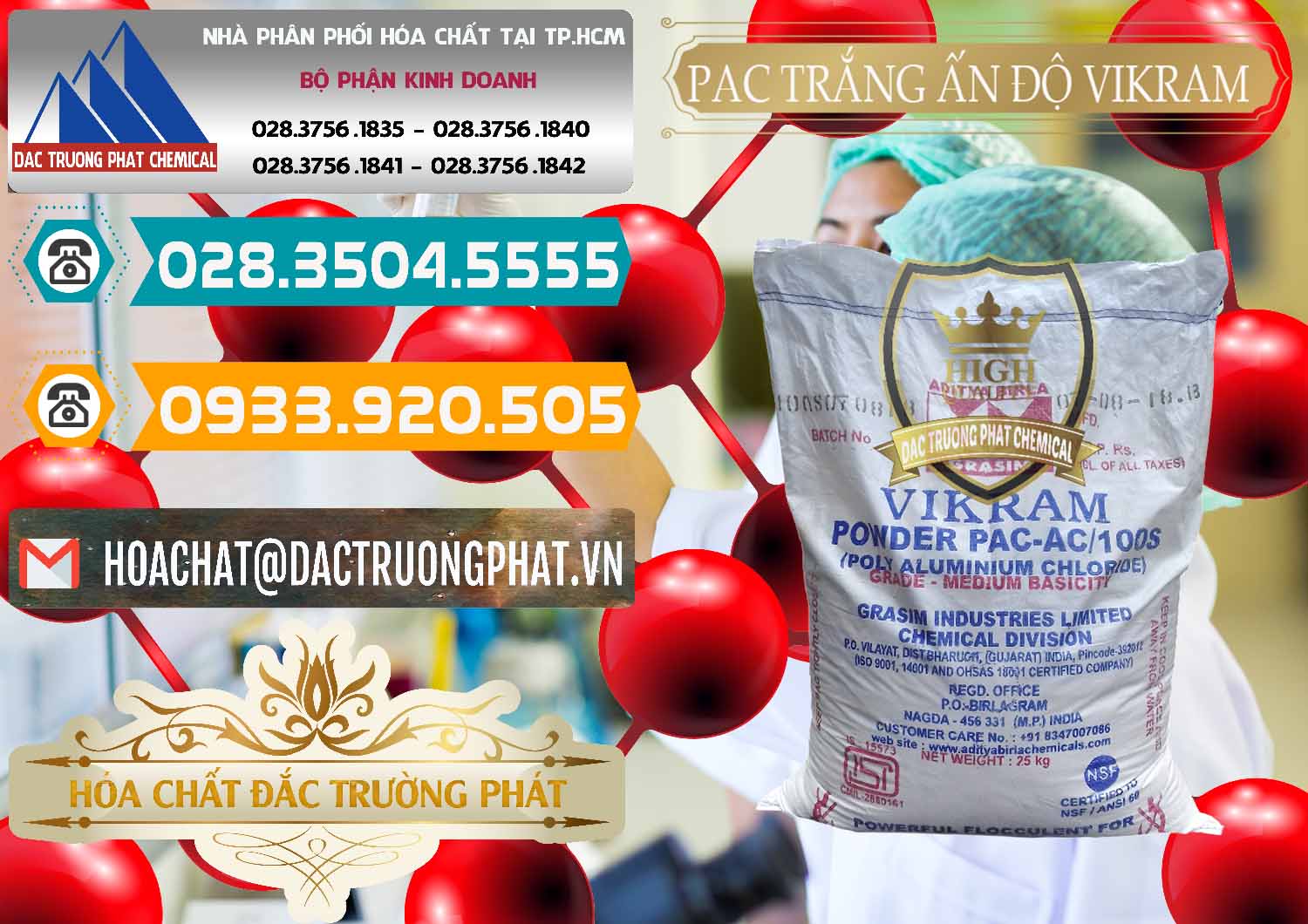 Nhà phân phối và bán PAC - Polyaluminium Chloride Ấn Độ India Vikram - 0120 - Nơi cung cấp _ phân phối hóa chất tại TP.HCM - congtyhoachat.vn