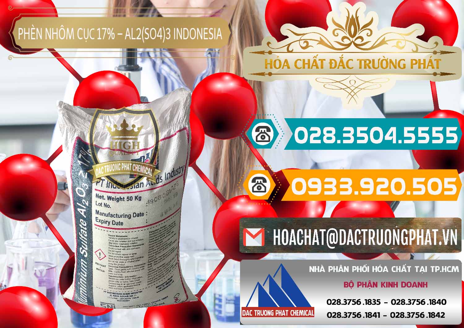 Nơi bán ( phân phối ) Phèn Nhôm Cục - Al2(SO4)3 17% bao 50kg Indonesia - 0113 - Chuyên kinh doanh và cung cấp hóa chất tại TP.HCM - congtyhoachat.vn