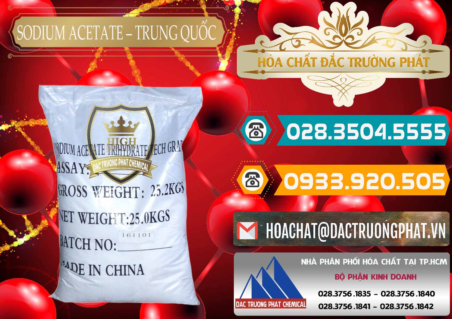 Cty cung ứng - bán Sodium Acetate - Natri Acetate Trung Quốc China - 0134 - Đơn vị phân phối và cung cấp hóa chất tại TP.HCM - congtyhoachat.vn