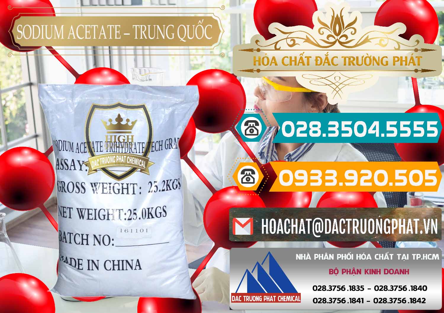 Đơn vị chuyên cung ứng - bán Sodium Acetate - Natri Acetate Trung Quốc China - 0134 - Nơi cung cấp & kinh doanh hóa chất tại TP.HCM - congtyhoachat.vn