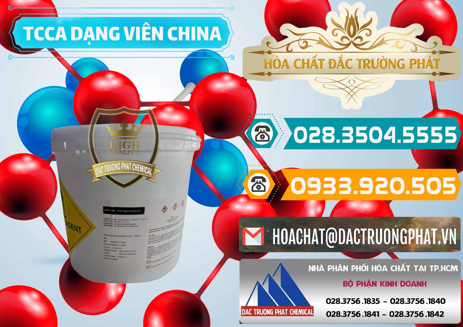 Đơn vị kinh doanh và bán TCCA - Acid Trichloroisocyanuric Dạng Viên Thùng 5kg Trung Quốc China - 0379 - Công ty cung cấp & bán hóa chất tại TP.HCM - congtyhoachat.vn
