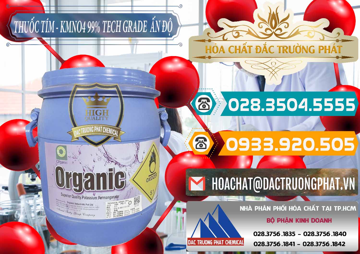 Bán - cung ứng Thuốc Tím - KMNO4 99% Organic Group Ấn Độ India - 0250 - Cung cấp ( kinh doanh ) hóa chất tại TP.HCM - congtyhoachat.vn