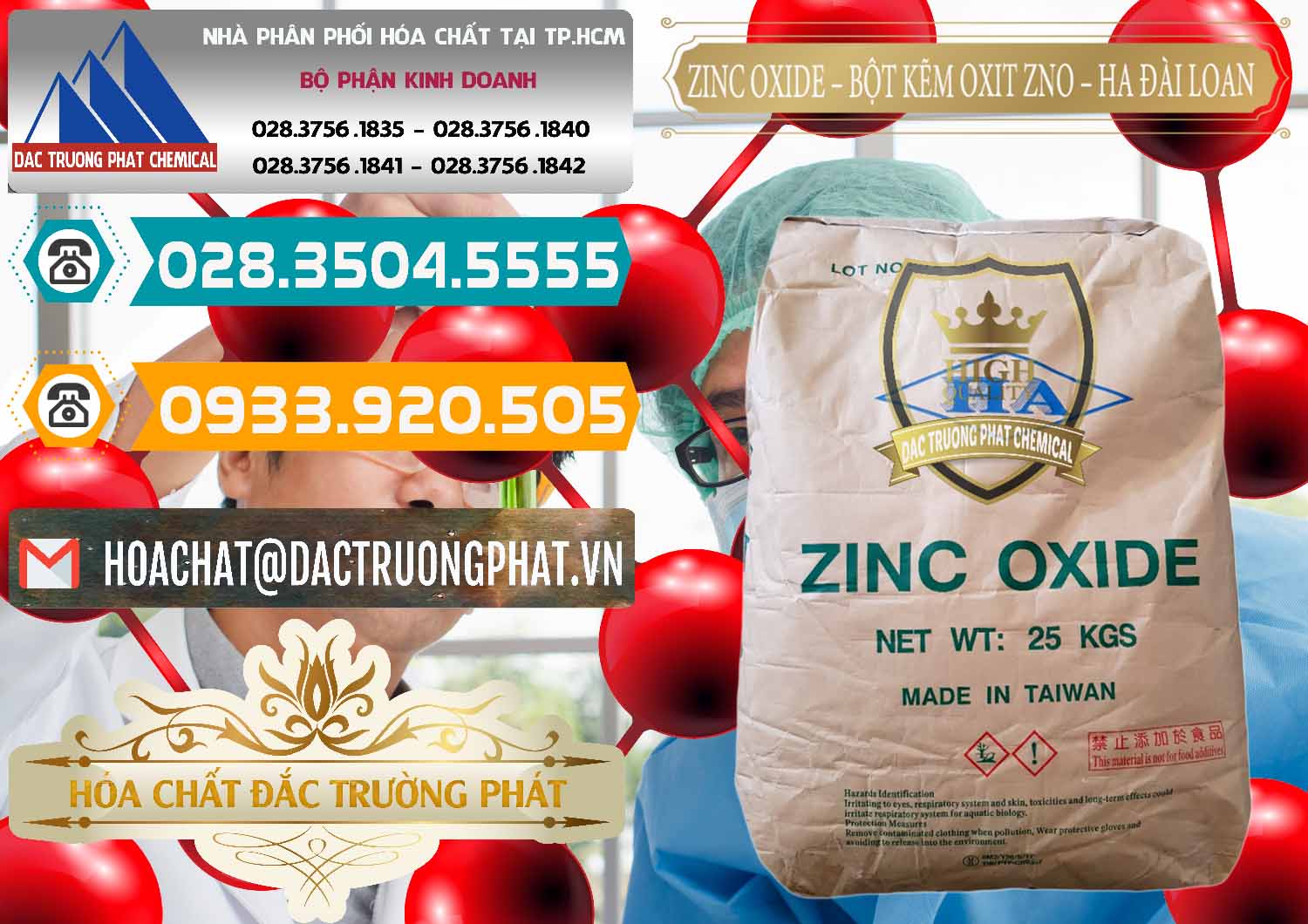 Nhà cung ứng - bán Zinc Oxide - Bột Kẽm Oxit ZNO HA Đài Loan Taiwan - 0180 - Nhà phân phối - kinh doanh hóa chất tại TP.HCM - congtyhoachat.vn