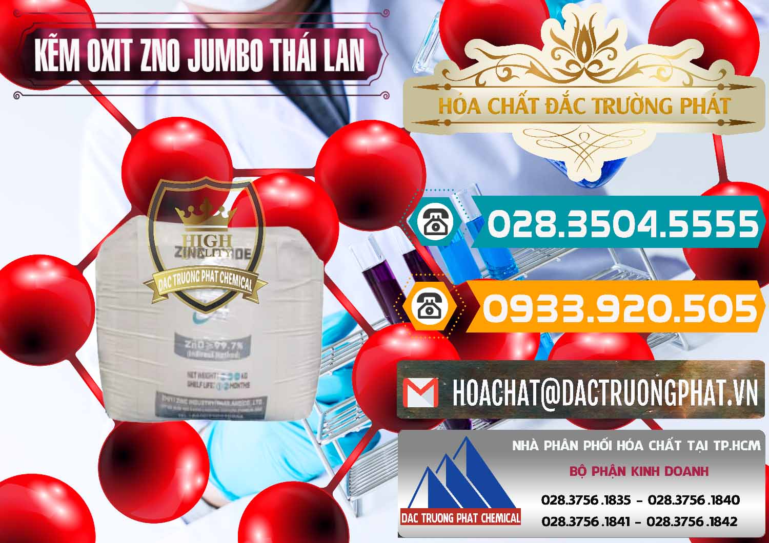 Cty chuyên nhập khẩu ( bán ) Zinc Oxide - Bột Kẽm Oxit ZNO Jumbo Bành Thái Lan Thailand - 0370 - Nơi chuyên phân phối ( bán ) hóa chất tại TP.HCM - congtyhoachat.vn