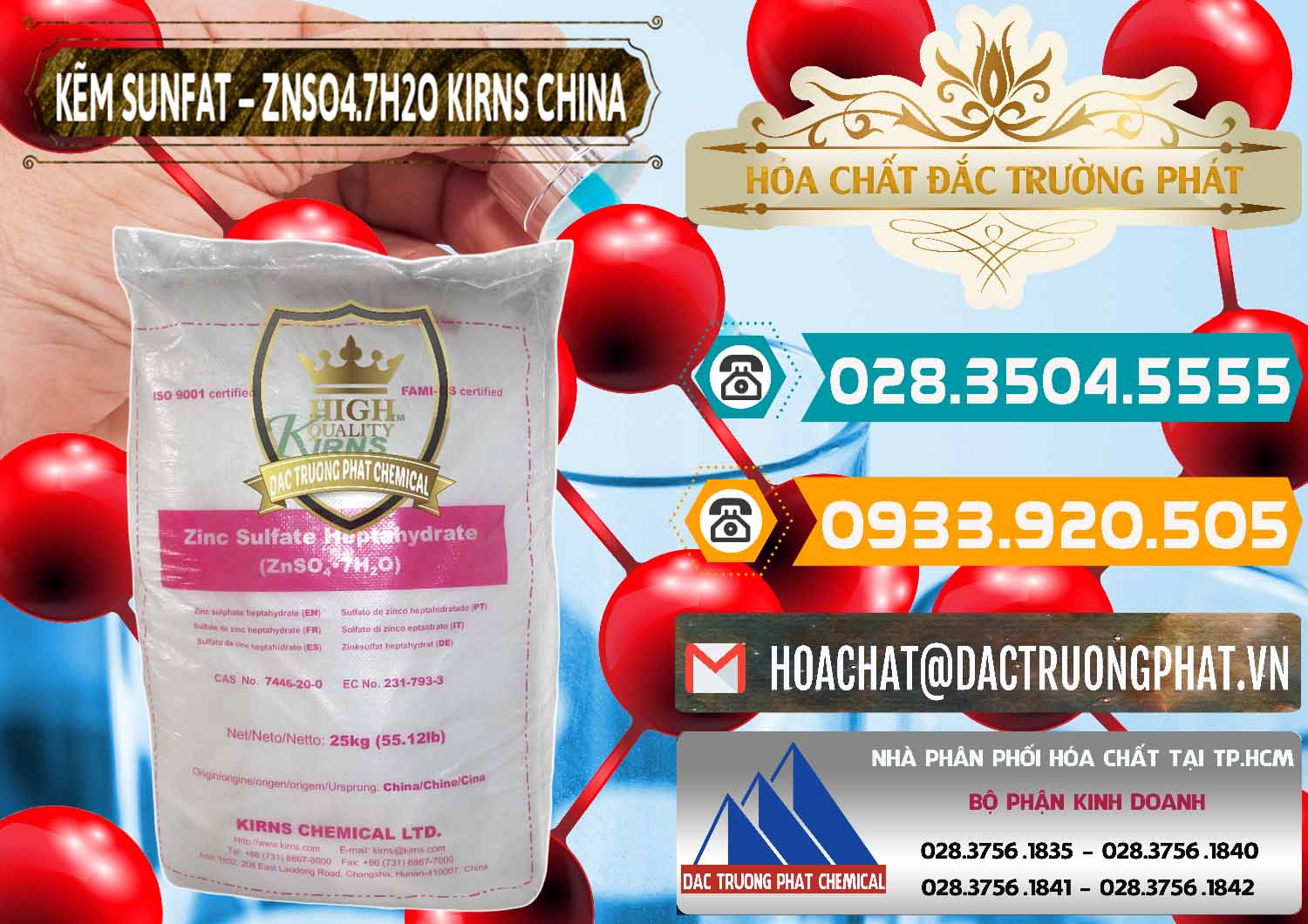 Nơi chuyên bán & phân phối Kẽm Sunfat – ZNSO4.7H2O Kirns Trung Quốc China - 0089 - Nhà cung cấp ( kinh doanh ) hóa chất tại TP.HCM - congtyhoachat.vn