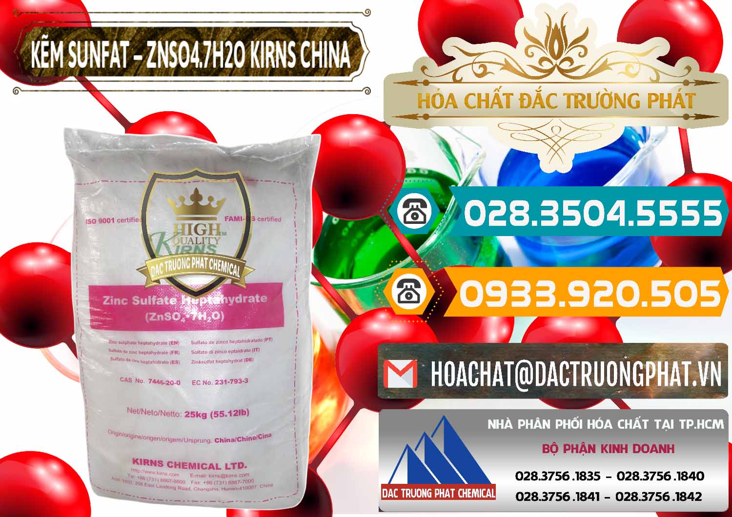 Đơn vị chuyên bán và cung ứng Kẽm Sunfat – ZNSO4.7H2O Kirns Trung Quốc China - 0089 - Nhà nhập khẩu và cung cấp hóa chất tại TP.HCM - congtyhoachat.vn