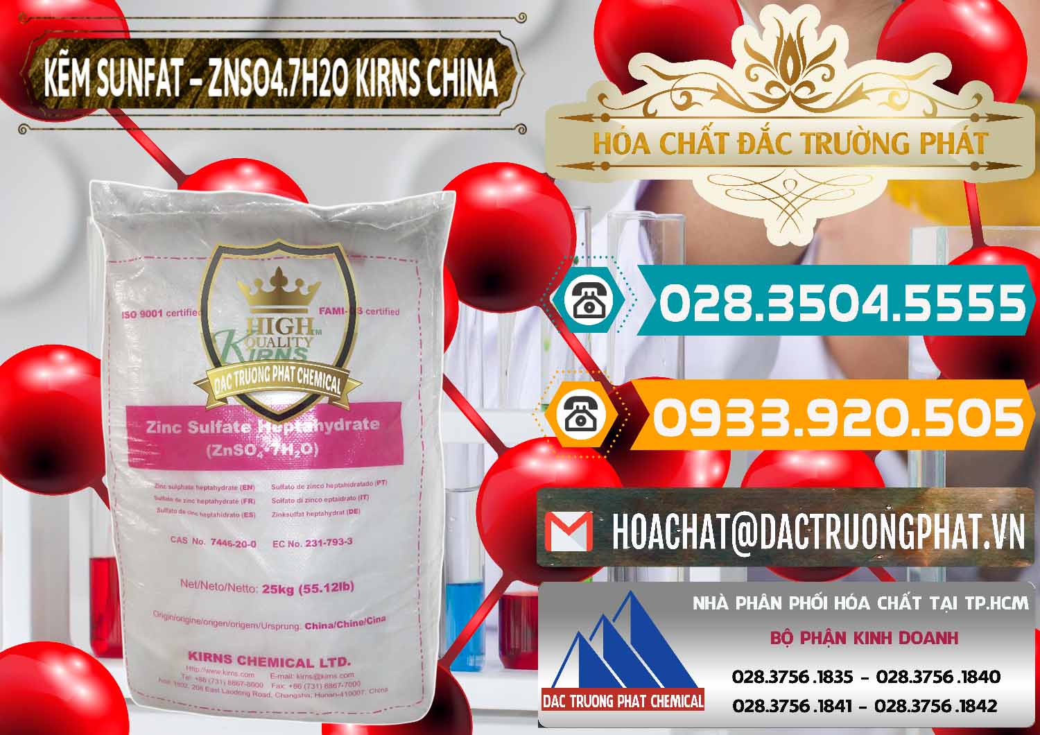 Chuyên nhập khẩu ( bán ) Kẽm Sunfat – ZNSO4.7H2O Kirns Trung Quốc China - 0089 - Công ty phân phối - nhập khẩu hóa chất tại TP.HCM - congtyhoachat.vn