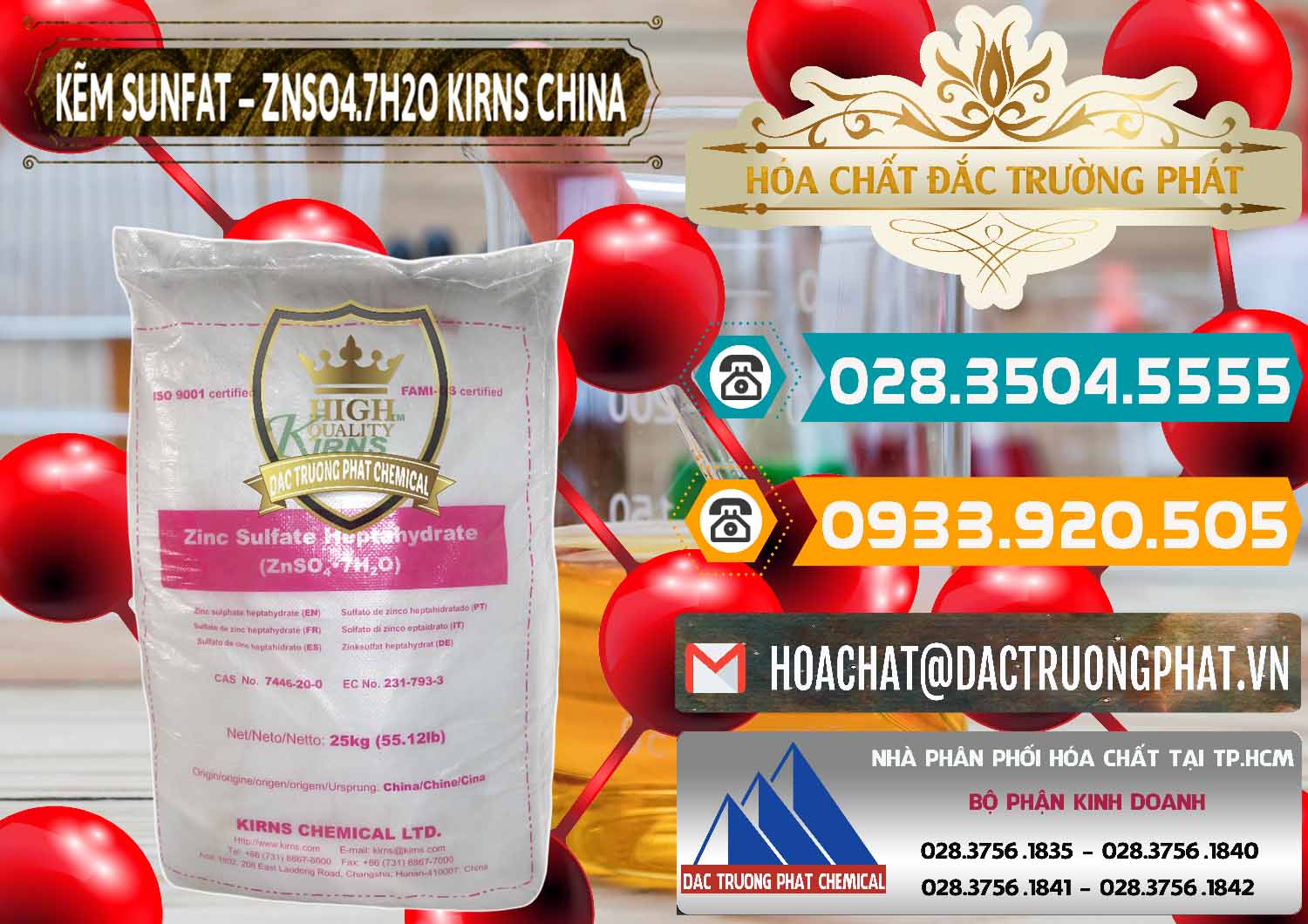 Cty chuyên bán _ phân phối Kẽm Sunfat – ZNSO4.7H2O Kirns Trung Quốc China - 0089 - Chuyên bán _ phân phối hóa chất tại TP.HCM - congtyhoachat.vn