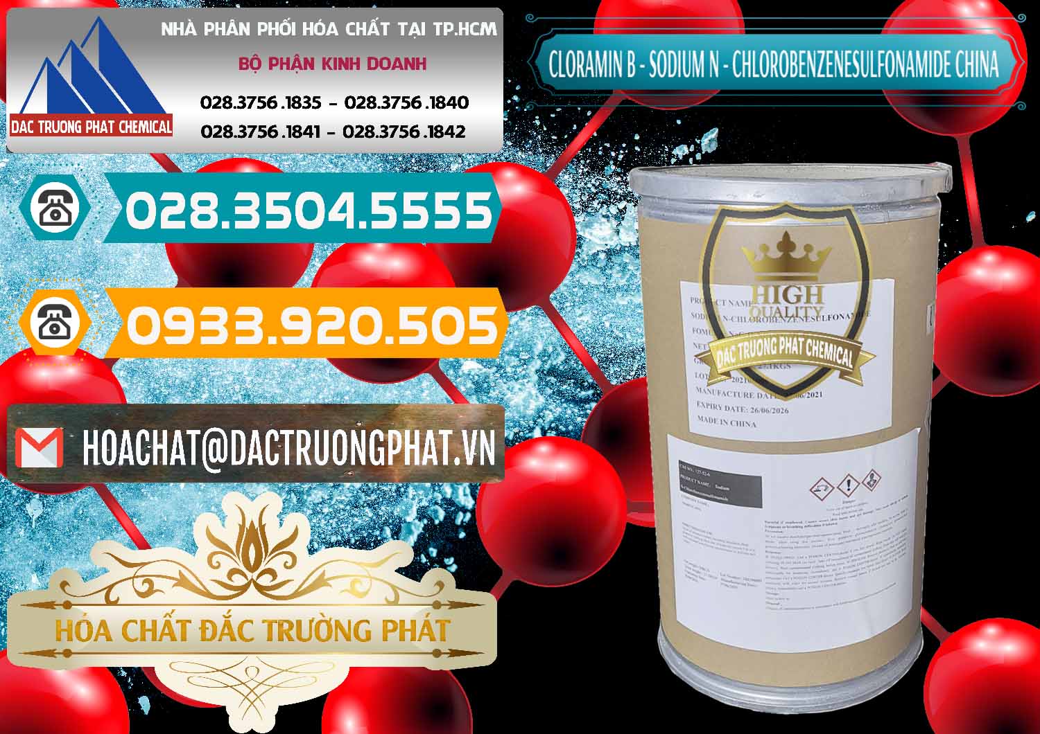 Cty bán ( phân phối ) Cloramin B Khử Trùng, Diệt Khuẩn Trung Quốc China - 0298 - Công ty bán và cung cấp hóa chất tại TP.HCM - congtyhoachat.vn
