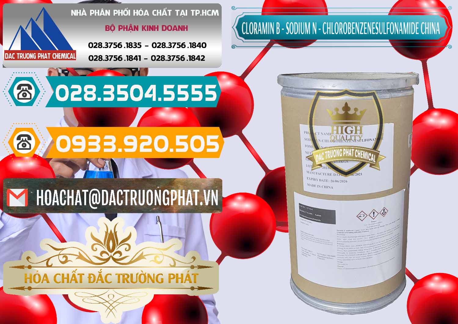 Nơi cung ứng ( bán ) Cloramin B Khử Trùng, Diệt Khuẩn Trung Quốc China - 0298 - Đơn vị cung cấp và nhập khẩu hóa chất tại TP.HCM - congtyhoachat.vn