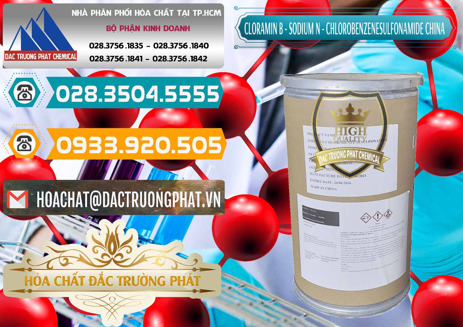 Cty phân phối ( bán ) Cloramin B Khử Trùng, Diệt Khuẩn Trung Quốc China - 0298 - Cty cung cấp - kinh doanh hóa chất tại TP.HCM - congtyhoachat.vn